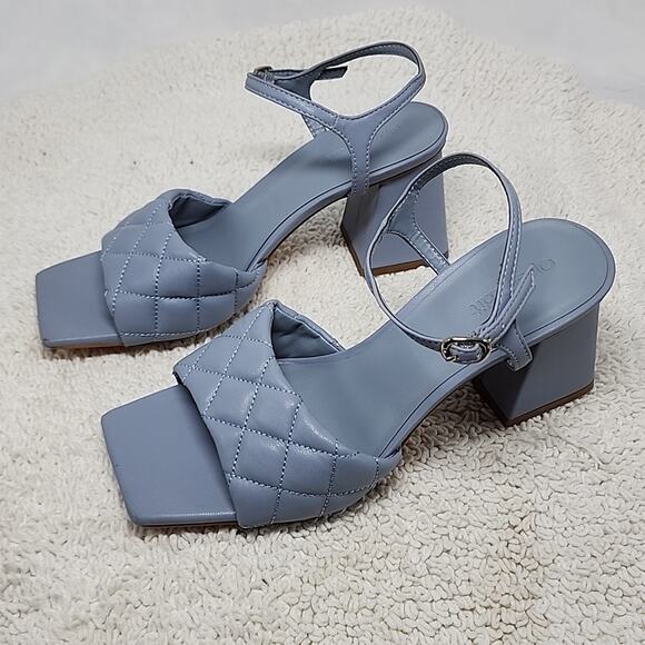 ☆OPEN EDIT☆AUSTYN QUILTED SANDAL PADDED VAMP LADIE 6.5 NWOB●BLUE MINERAL● - Picture 1 of 16